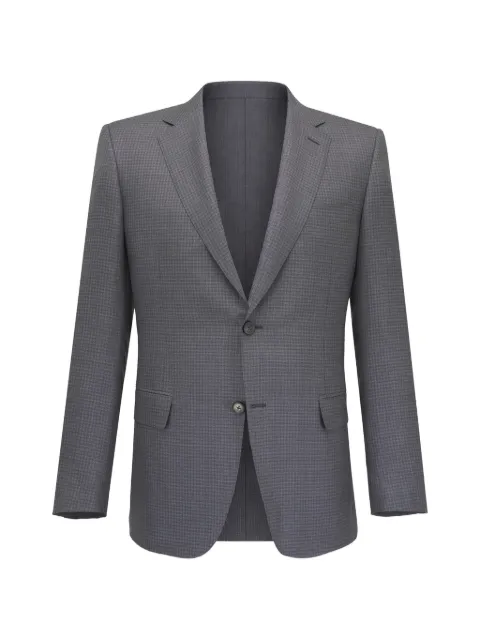 Canali notched lapels check suit Grey BX00227114ZL22280