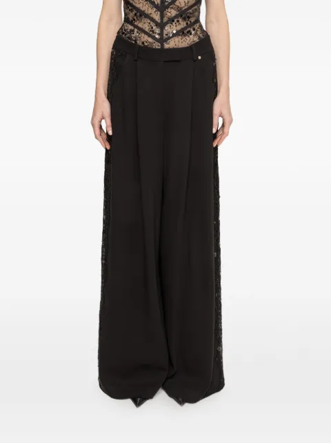 NISSA lace insert trousers Black RP1363BLACK