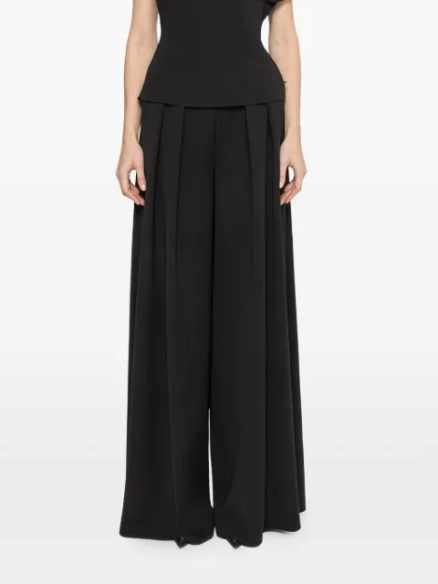 NISSA high-rise palazzo trousers Black P16530BLACK