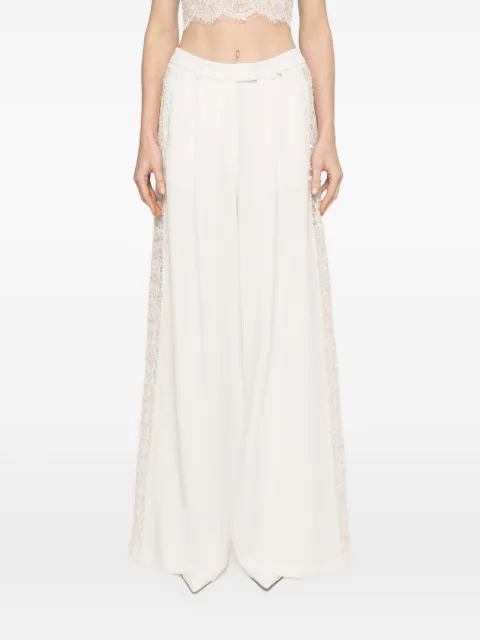 NISSA lace insert trousers White RP1363WHITE