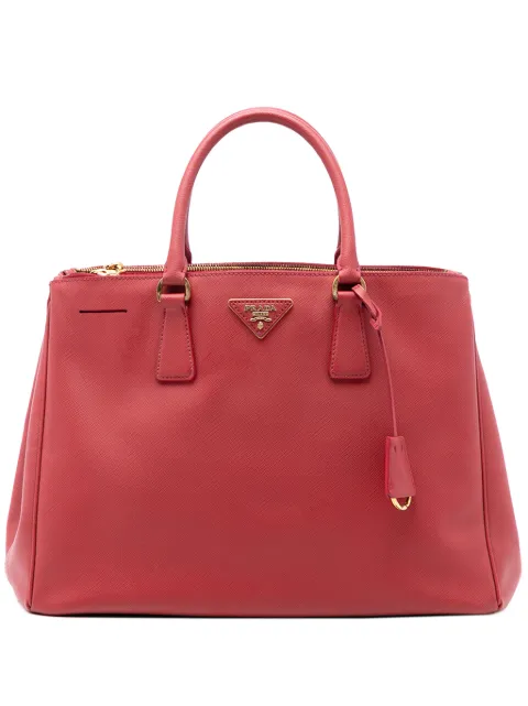 Prada Pre-Owned 2010-2026 Large Saffiano Lux Galleria Double Zip satchel Red QN5HYN3YI8TY5QH3