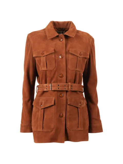 Schott belted suede jacket Brown 25030LCWMERYL