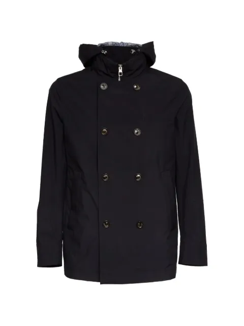 Montecore double-breasted hooded coat Black S10MUCT966160