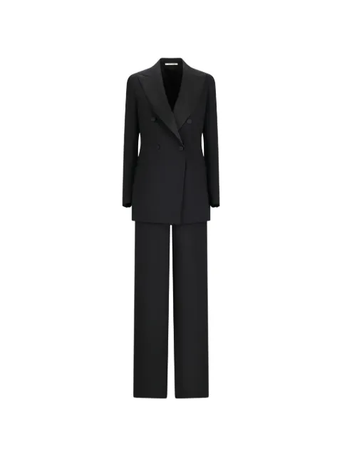 Tagliatore double-breasted peak-lapel suit Black SELENIAADB10003