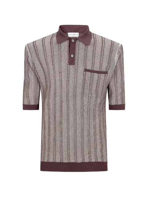 Ballantyne ribbed-knit polo shirt Brown B2W25614C1494049