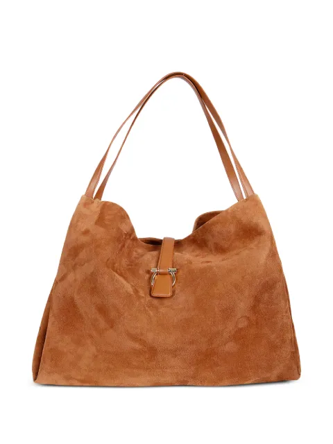 Ferragamo suede-leather tote bag Brown 789605