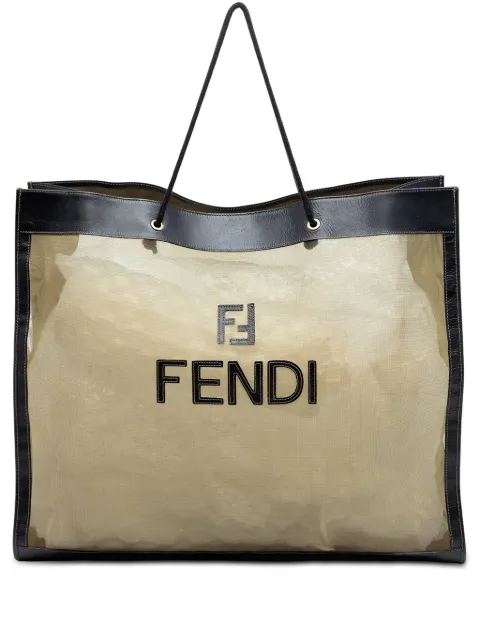 Fendi Pre-Owned 2000-2025 Mesh tote bag Brown VPY3555J6C6H51QZ