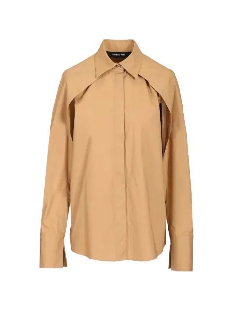 Federica Tosi long-sleeved poplin shirt Brown 41100400