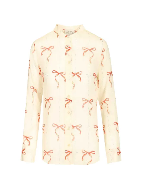 Forte Forte ribbon printed shirt Neutrals 14918