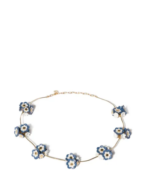 Miu Miu metal and leather necklace Gold 5IC3032IHE