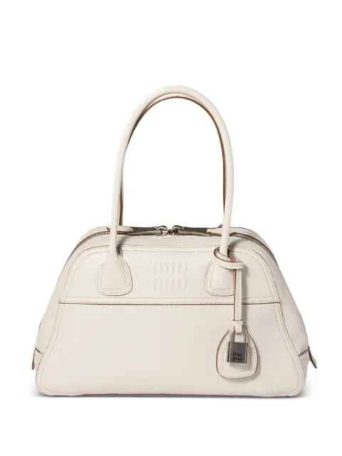 Miu Miu Vivant nappa leather bag White 5BB199VOOO2BBL