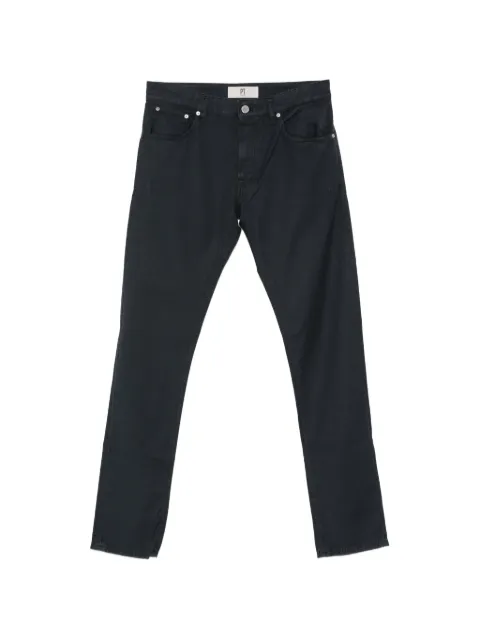 PT Torino logo-patch five-pocket trousers Blue C5PP05Z0PU41T0
