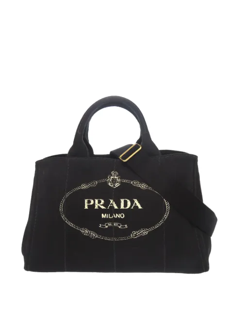 Prada Pre-Owned 2013-2025 Canvas Canapa Logo satchel Black RK322KXC8A322NBR