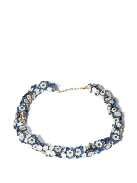 Miu Miu metal and leather necklace Gold 5IC3022IHE