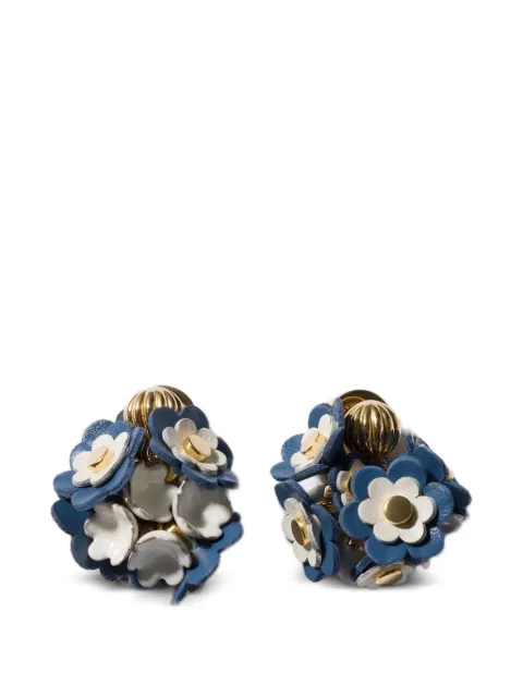 Miu Miu metal and leather earrings Gold 5IO3932IHE
