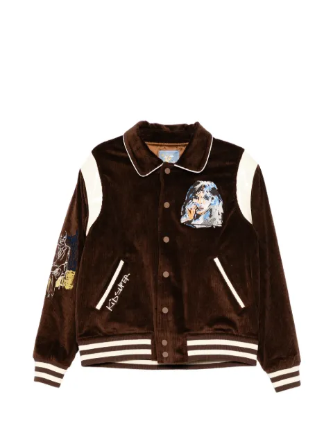 KidSuper face embroidered jacket Brown SS26OW13