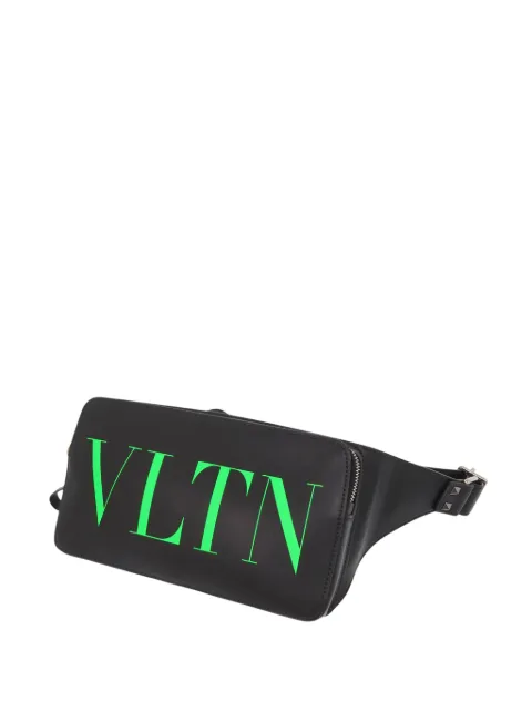 Valentino Garavani Pre-Owned 2018-2026 Leather VLTN Rockstud belt bag Green RSP5RQQLHWAJJ9DL