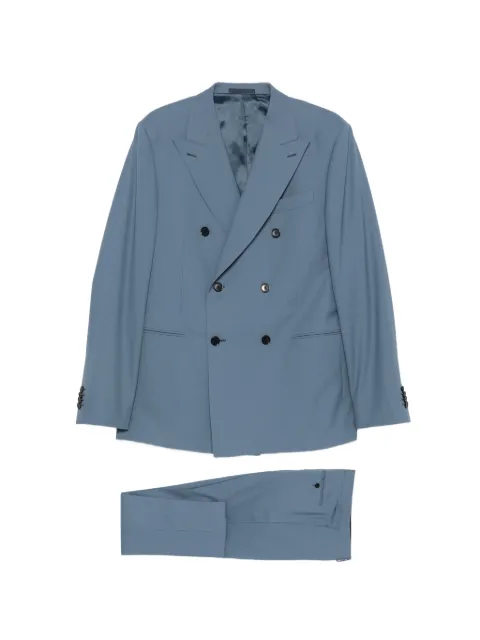 Caruso double-breasted tailored suit Blue 508142LN1JD611A