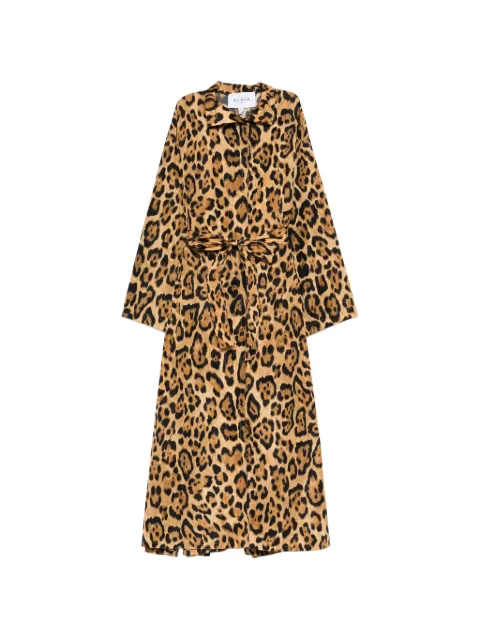 Alaïa leopard-print belted coat Neutrals AA9M1179W172C