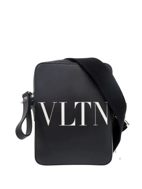 Valentino Garavani Pre-Owned 2000-2025 Small Leather VLTN crossbody bag Black 493WAKGZL7H651KJ