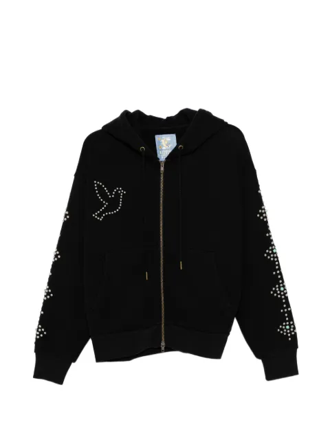 KidSuper Dove & Eye stud-embellished hoodie Black SS26HD04