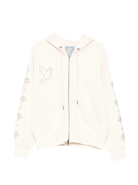 KidSuper Dove & Eye stud-embellished hoodie Neutrals SS26HD07