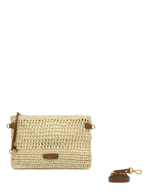 GIANNI CHIARINI small Nefeli crochet zip pouch bag Neutrals BS11950COMMSTRCRCH850