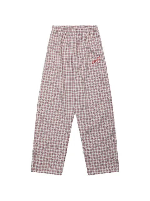 Willy Chavarria plaid trousers White WCBTM0081080