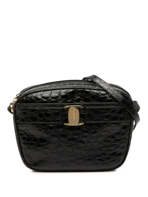 Ferragamo Pre-Owned 2010-2026 Leather Gancini Chain crossbody bag Black UBMA6QXAIZ7QQC4J
