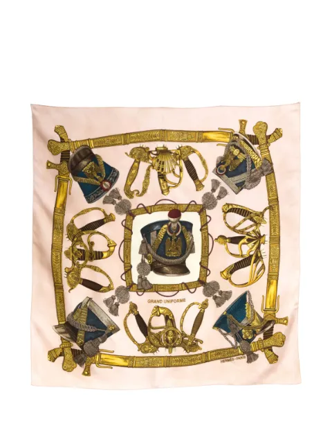 Hermès Pre-Owned 1985 Grand Uniforme silk scarf Pink 15016451