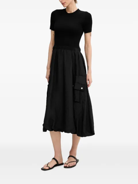 DKNY ribbed round-neck mini dress Black P6AUAB70