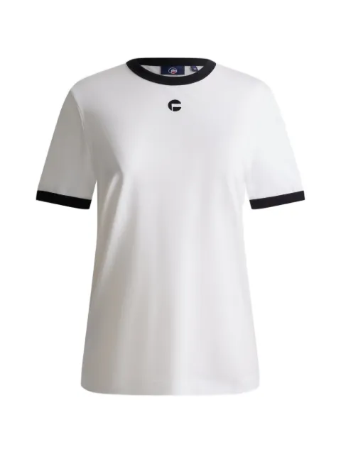 Fusalp Tanixa contrast-trim logo T-shirt White 26EJ1117