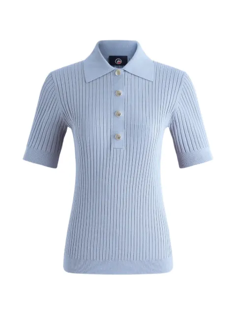 Fusalp ribbed buttoned polo shirt Blue 24EF1114