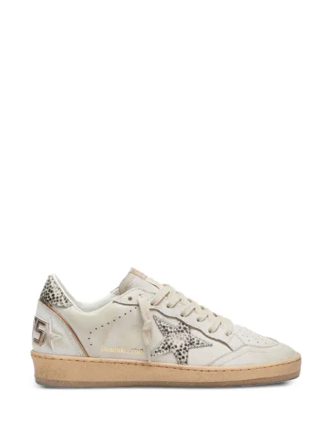 Golden Goose Ball Star LTD trainers in white leather with animal-print pony skin star White GWF00117F008558