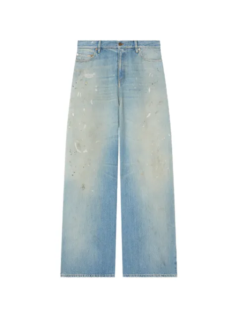 Golden Goose jeans in light blue denim with Golden embroidered logo Blue GWP02079P002606