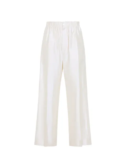 Carven elasticated-waist wide-leg trousers White 6261K21281