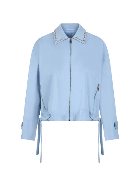 LIU JO bejewelled bomber jacket Blue WA6346T3508
