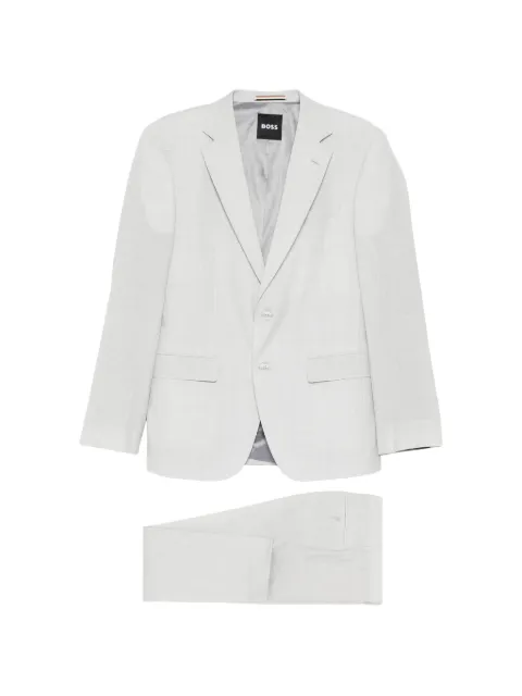 BOSS two-piece slim-fit suit in micro-patterned fabric Grey 50561834