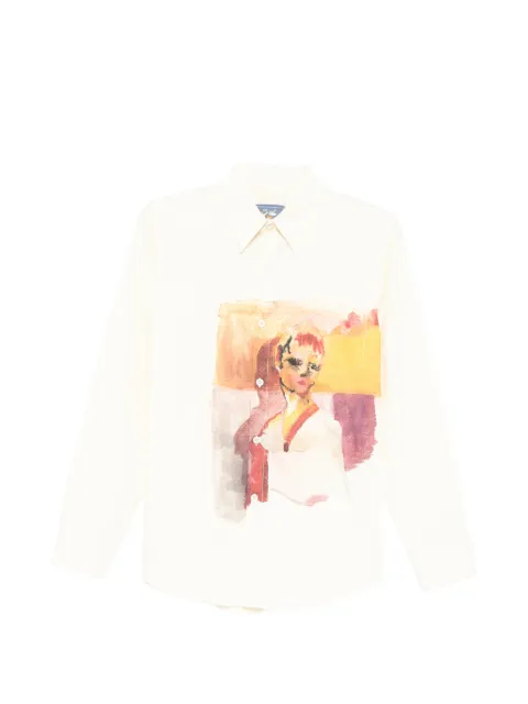 KidSuper girl painting button-up shirt Neutrals SS26LTP07