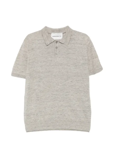 AMARANTO short-sleeve polo shirt Grey B9AB0046