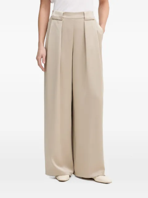 DKNY pleated wide-leg palazzo pants Neutrals P6AK7E57