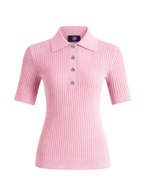 Fusalp Vera ribbed polo top Pink 24EF1114