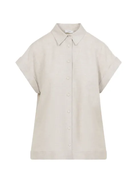 Peserico button linen shirt Neutrals S0649802629