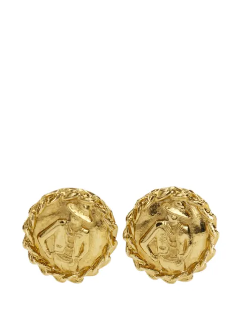 CHANEL Pre-Owned 1970-1970 Gold Plated Mademoiselle Clip On Earrings costume earrings Gold V26VO44MGPXUQ3VO