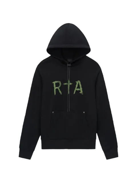 RTA Dion logo-print hoodie Black MDGDK909T1181BKCIR