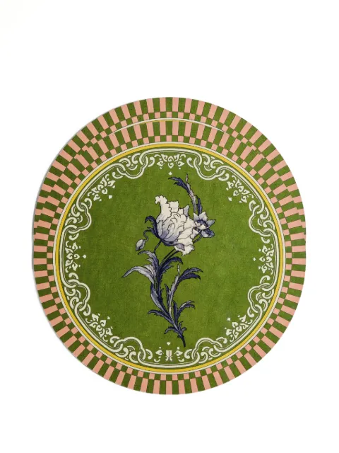La DoubleJ disk placemats set of 2 Green PMT0032CRK001NYB01GR16