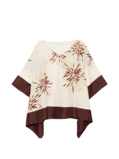 Brunello Cucinelli floral-print silk blouse Neutrals MQ954HT502C004