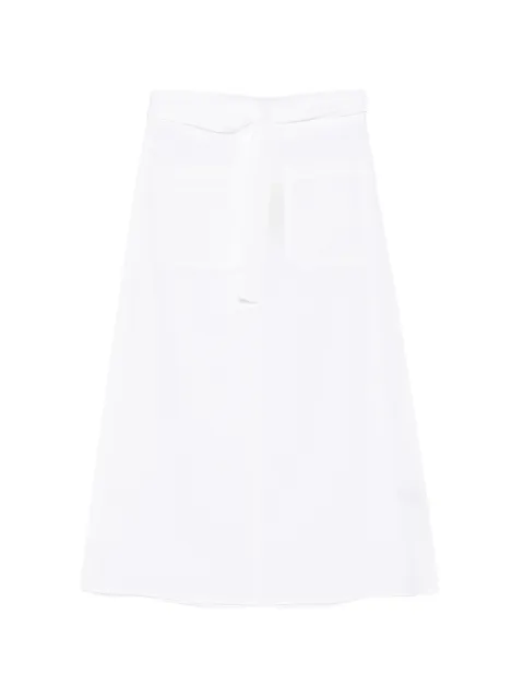 TOTEME tie-waist skirt white White 253WRB0203FB0458047