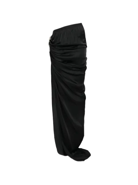 Rick Owens draped asymmetric skirt Black RO01F6359SCH