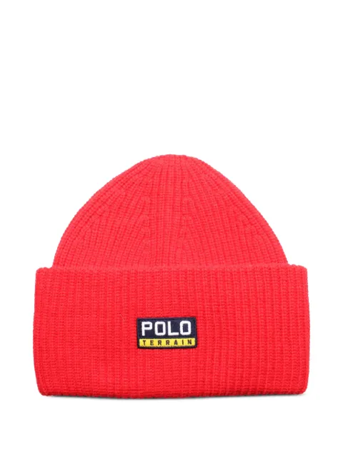 Polo Ralph Lauren Terrain ribbed-knit beanie hat Red PC0371600